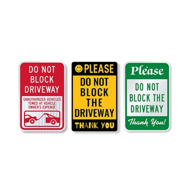 차도 거리 표지판을 차단하지 마십시오