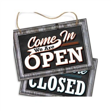 양면 개방 폐쇄 PVC 표지판