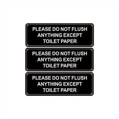 종이 표지판을 플러시하지 마십시오