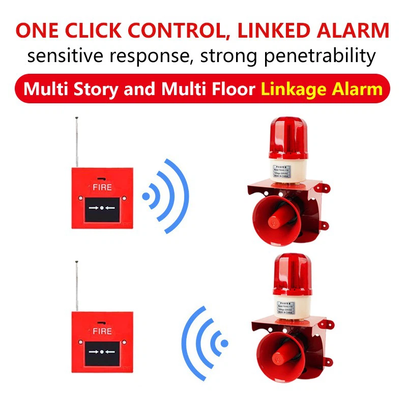 Wireless Remote Control Sound Light Alarm